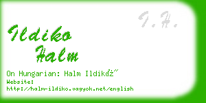 ildiko halm business card